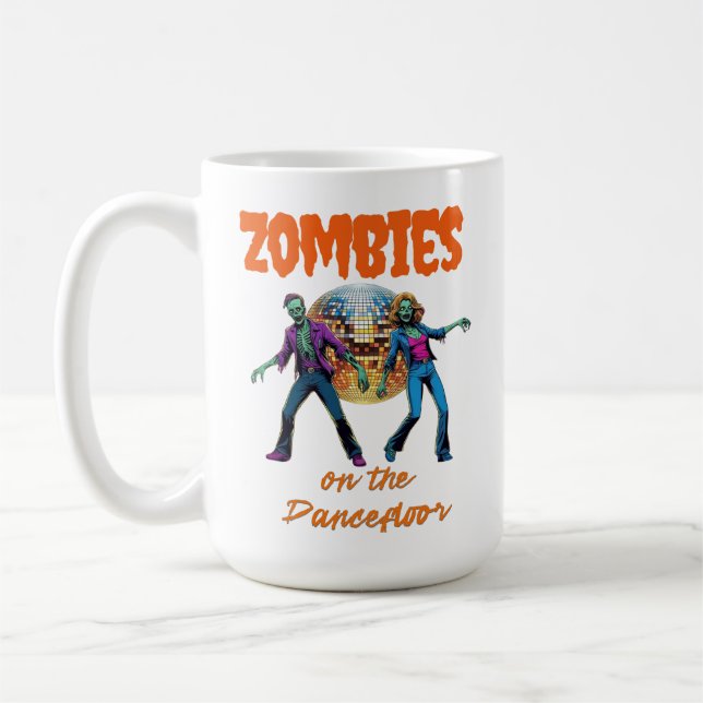Caneca De Café Zumbis na Pista de Dança (Esquerda)
