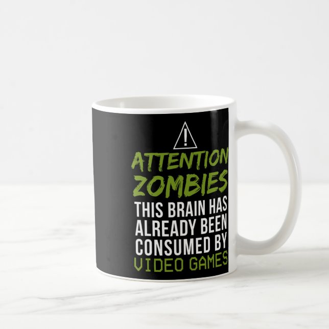 Caneca De Café Zumbis Para Amantes de Jogadores de Video Game (Direita)