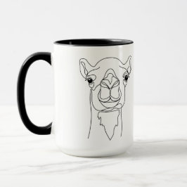Caneca de Camelo de Linha Única Minimalista – Cont