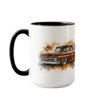 Caneca de Caminhão Rod Rod Vintage Aquarela