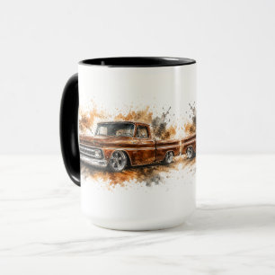 Caneca de Caminhão Rod Rod Vintage Aquarela