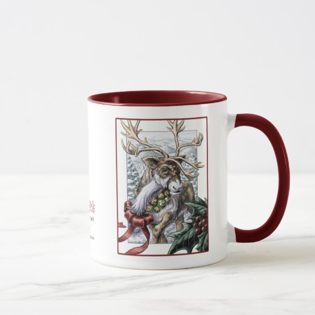 Caneca De "caneca da rena do Natal de Bels tinir" (Direita)