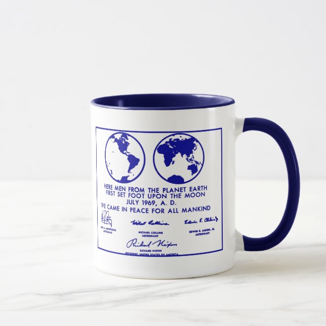 Caneca De "caneca de café azul do PLANO APOLLO (Direita)