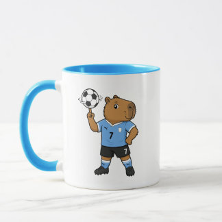 Caneca de Capivara de Futebol Fofa
