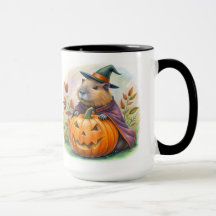 caneca de Capybara halloween