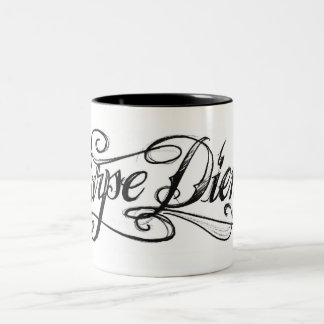 CANECA de Carpe Diem do roteiro