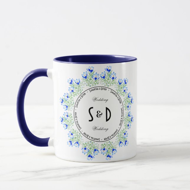 Caneca de Casamento Blue Crocus Combo (Esquerda)