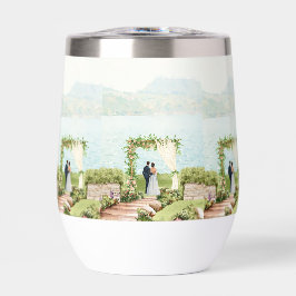 Caneca de Casamento Botânico em Aquarela – Favor p