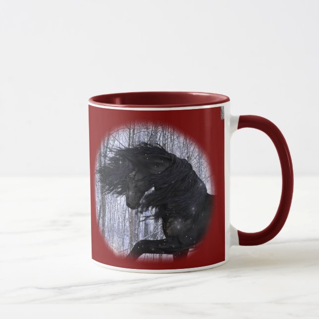 Caneca de Cavalo Frísio Winter Wonderland (Direita)