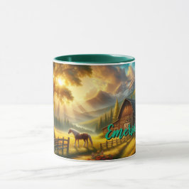 Caneca de Cavalo Personalizada para Manhãs Tranqui