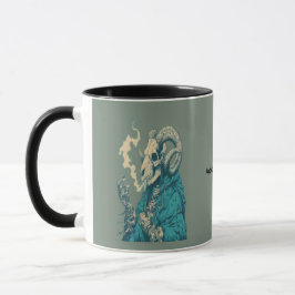 Caneca de Caveira de Carneiro Fumante Oculto