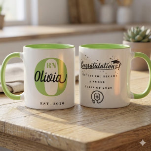 Caneca de Celebração de Formatura de Enfermagem Pr
