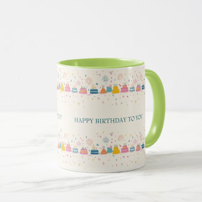 Caneca de Celebração Personalizada – Bolos & Confe (Frente Esquerda)