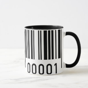 Caneca de Cerâmica Código de Barras Preto