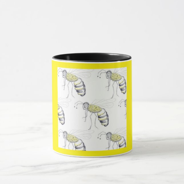 Caneca de Cerâmica com Ilustração de Abelha - Zumb (Centro)
