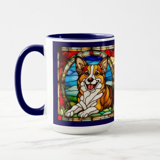 Caneca de cerâmica de Corgi Galês Fofo (Esquerda)