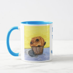 Caneca de Cerâmica de Muffin com Chips de Chocolat