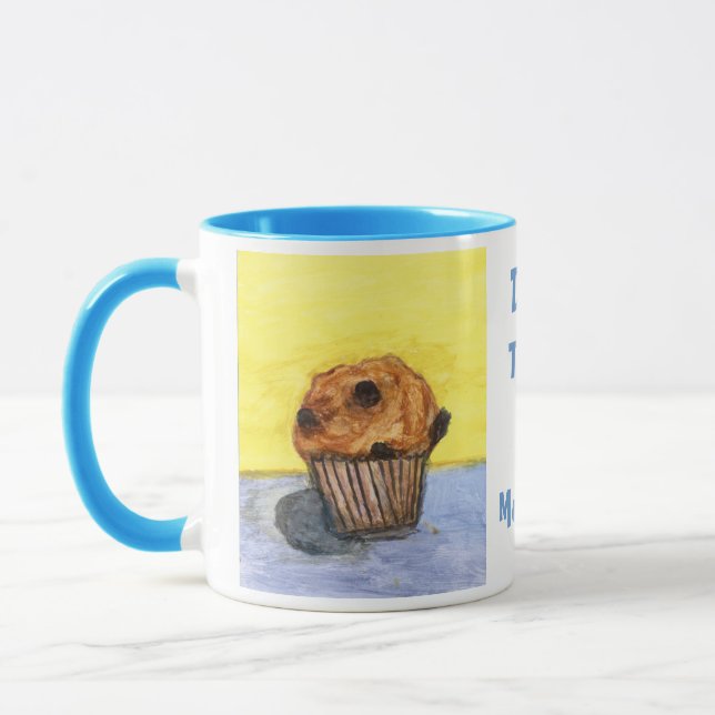 Caneca de Cerâmica de Muffin com Chips de Chocolat (Esquerda)