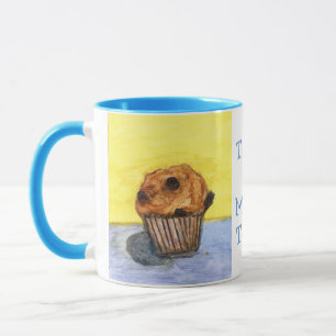 Caneca de Cerâmica de Muffin com Lascas de Chocola