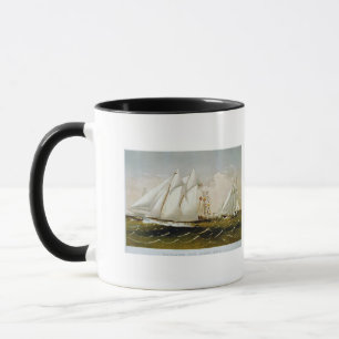 caneca de cerâmica do iate de corrida de Ives