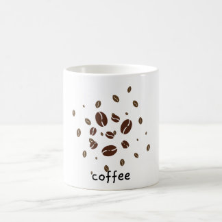 Caneca de Cerâmica Estética de Grãos de Café Minim