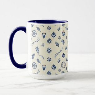 Caneca de Cerâmica Mediterrânea Vintage