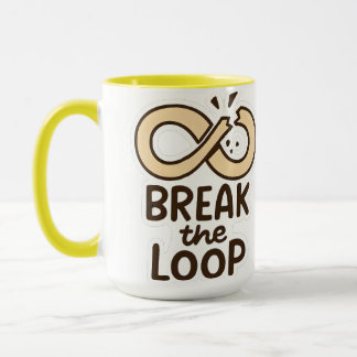Caneca de Cerâmica Motivacional Quebre o Ciclo
