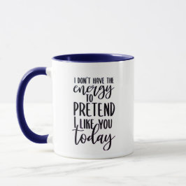 Caneca de Cerâmica 'Não Tenho Energia'