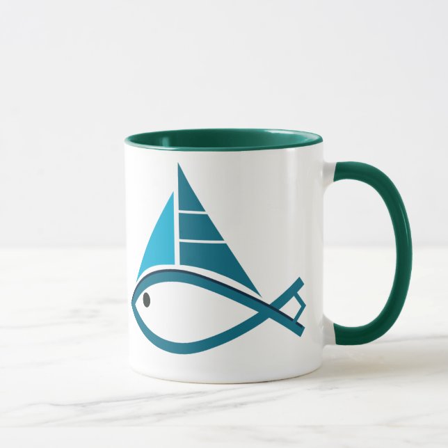 caneca de cerâmica peixe-espada (Direita)