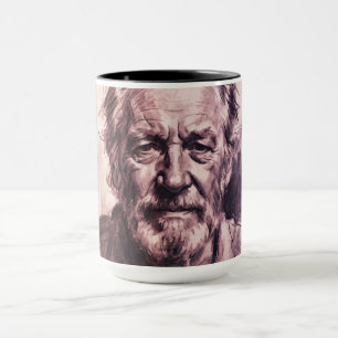 Caneca de Cerâmica Retrato de Arte de Homem Velho