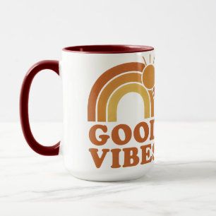 Caneca de Cerâmica Vibrações Positivas Arco-íris R