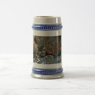 Caneca De Cerveja 海 龍, 国, Sea Dragon, Kuniyoshi, Ukiyo-e