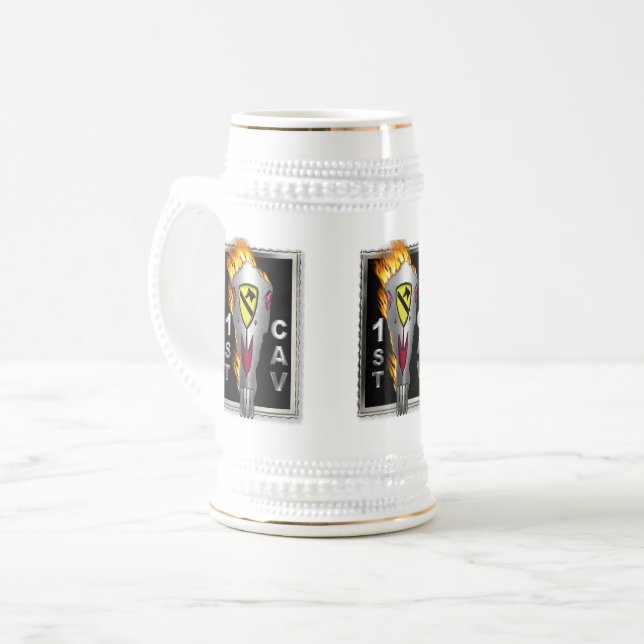 Caneca De Cerveja 1ª Divisão de Cavalaria - 1ª CAV (Frente Esquerda)