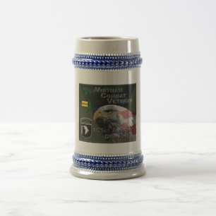 Caneca De Cerveja 1010Div rua Vietname Combat Veterano