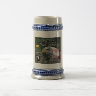 Caneca De Cerveja 1010Div rua Vietname Combat Veterano