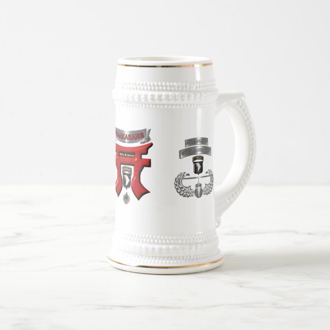 Caneca De Cerveja 101rua Especial Rakkasans da Divisão Aerotransport (Frente Esquerda)