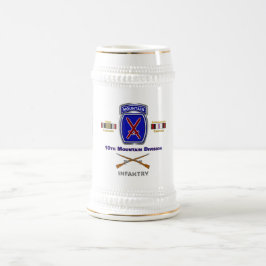 Caneca De Cerveja 10.ª Divisão de Montanha Iraque e Afeganistão Vete