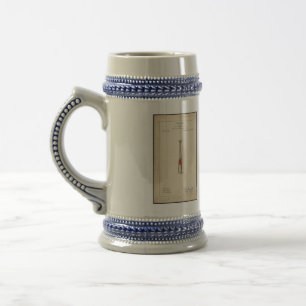 Caneca De Cerveja 1884 / 1885 Vintage Baseball Bat Patent Mug!