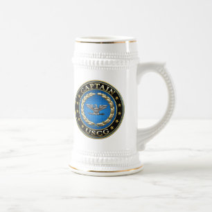 Caneca De Cerveja [200] Guarda costeira: Capitão (CAPT)