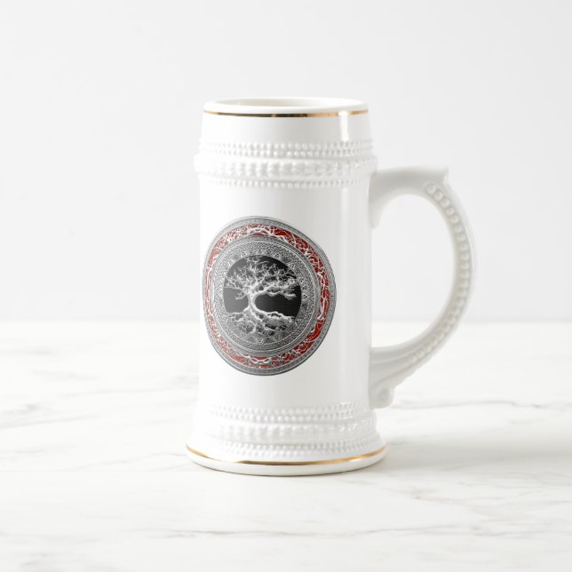 Caneca De Cerveja [200] Treasure Trove: Celtic Tree of Life [Prata] (Direita)