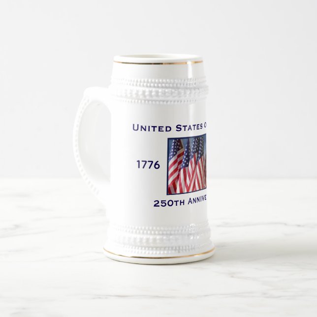 Caneca De Cerveja 250th Anniversary USA Patriotic  (Frente Esquerda)