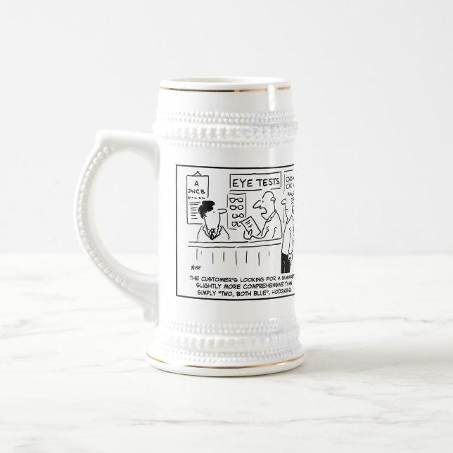 Caneca De Cerveja 2 Óptico Divertido Considerou Cartoons para Person (Esquerda)