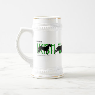 Caneca De Cerveja 4 silhuetas do Wolfhound irlandês