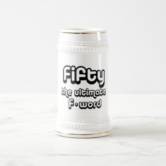 Caneca De Cerveja 50th presentes de aniversário - cinqüênta, a