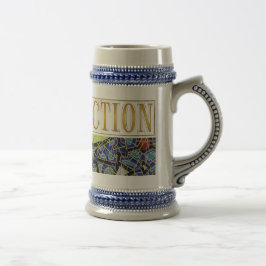 Caneca de Cerveja 650 ml – Arte Abstrata GOLD por