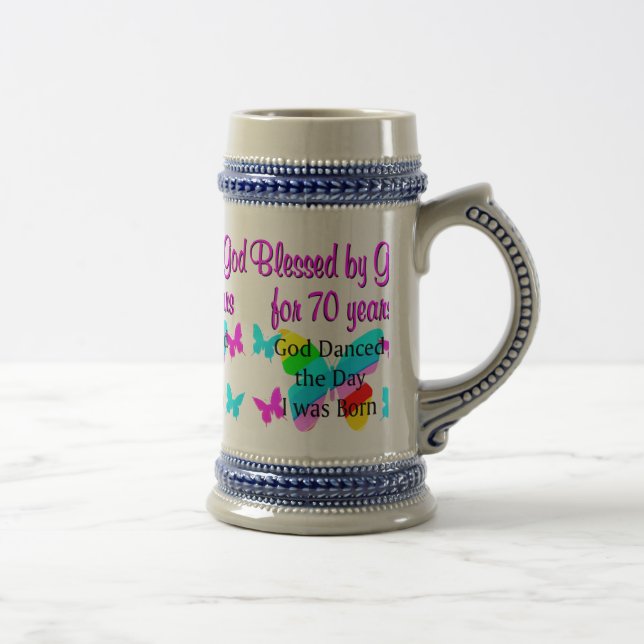 CANECA DE CERVEJA 70 BIRTHDAY BLESSING (Direita)