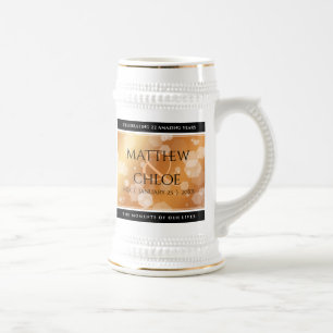 Caneca De Cerveja 7 22º aniversário de casamento do cobre