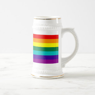Caneca De Cerveja 7 Stripes Orgulho gay do Arco-Íris