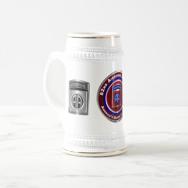 Caneca De Cerveja 82.ª Divisão Aéreo do Guardião da Honra da América (Frente Esquerda)