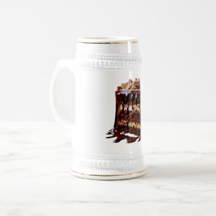 Caneca De Cerveja A decadência do bolo de chocolate puro do Slippery